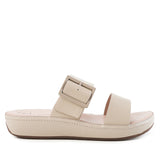 Hush Puppies Sandal Platform Wanita Debra Ellies In Beige