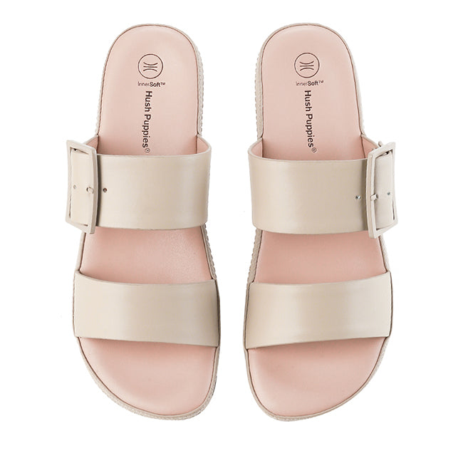 Hush Puppies Sandal Platform Wanita Debra Ellies In Beige
