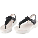 Hush Puppies Sandal Wanita Breathe Toepost In Bold Black Leather