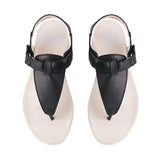 Hush Puppies Sandal Wanita Breathe Toepost In Bold Black Leather