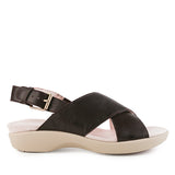Hush Puppies Sandal Wanita Dorri Slingback In Deep Brown Leather