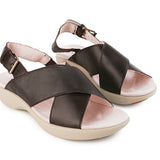 Hush Puppies Sandal Wanita Dorri Slingback In Deep Brown Leather
