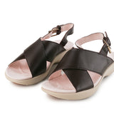 Hush Puppies Sandal Wanita Dorri Slingback In Deep Brown Leather