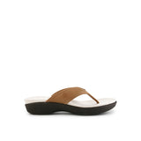 Hush Puppies Sandal Toepost Wanita Dorri Toepost In Tan Leather