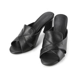 Hush Puppies Sandal Wanita Heels Carla Keys In Black
