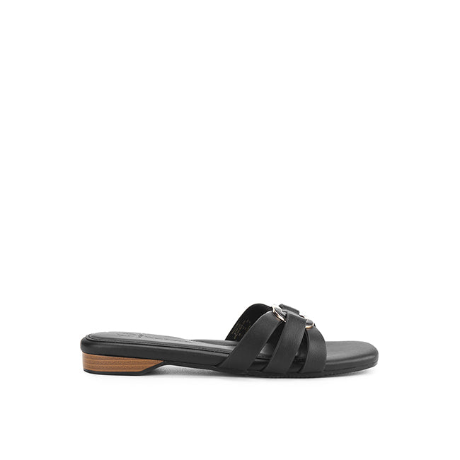 Hush Puppies Sandal Wanita Flats Lenna Carl In Black