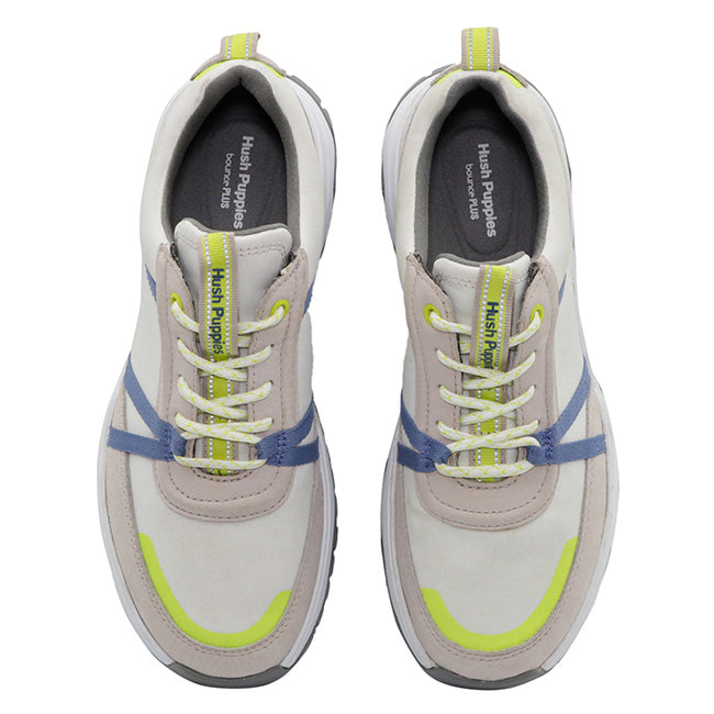 Hush Puppies Sepatu Sneaker Wanita Darra Lace Up In Light Lilac Nubuck/White Textile