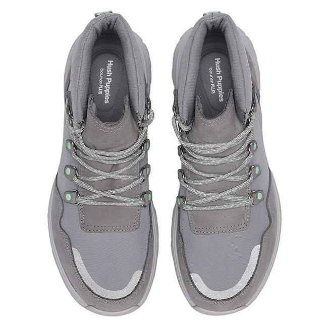Hush Puppies Sepatu Sneaker Wanita Darra Chukka In Frost Gray Nubuck/Textile