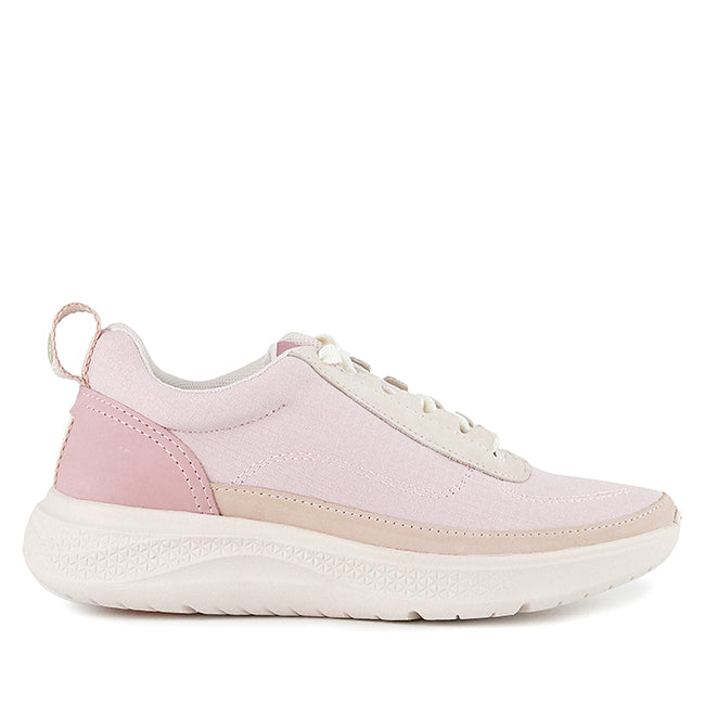 Hush Puppies Sepatu Sneaker Wanita Elevate Laceup In Dusty Pink Textile
