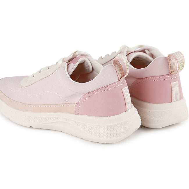 Hush Puppies Sepatu Sneaker Wanita Elevate Laceup In Dusty Pink Textile