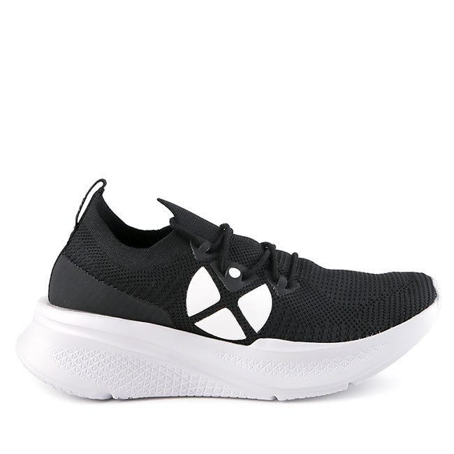Hush Puppies Sepatu Sneaker Wanita Spark Laceup In Bold Black Textile