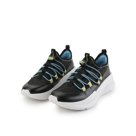 Hush Puppies Sepatu Sneaker Wanita Spark Bungee In Bold Black Textile