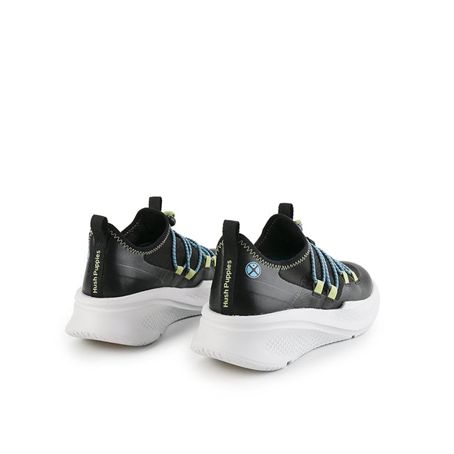 Hush Puppies Sepatu Sneaker Wanita Spark Bungee In Bold Black Textile