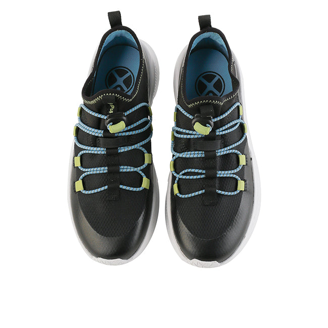 Hush Puppies Sepatu Sneaker Wanita Spark Bungee In Bold Black Textile