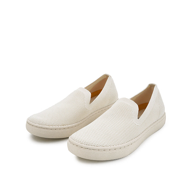 Hush Puppies Sepatu Loafer Wanita The Good Loafer In Vanilla Cream Textile