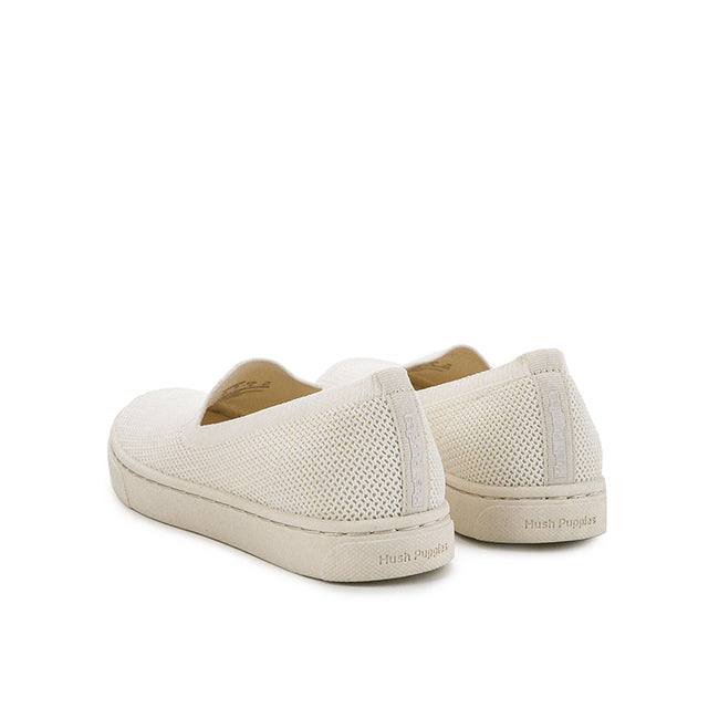 Hush Puppies Sepatu Loafer Wanita The Good Loafer In Vanilla Cream Textile