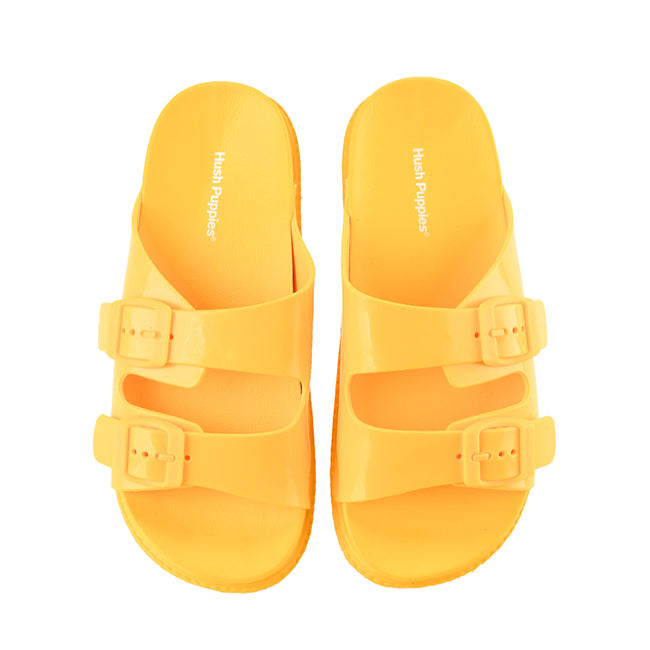 Hush Puppies Sandal Wanita Peyton Double Buckle In Yellow
