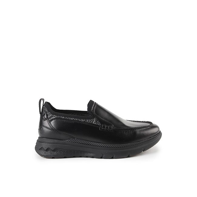 Hush Puppies Men Shoes Excel Loafer In Bold Black Leather