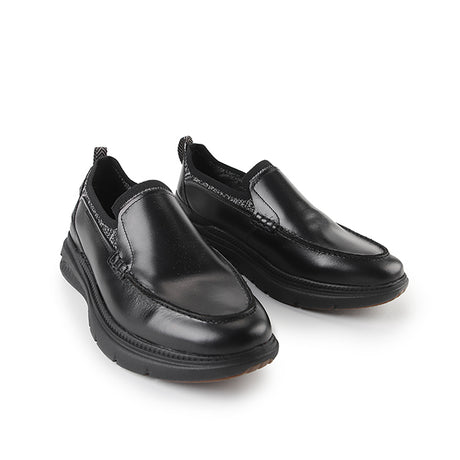 Hush Puppies Men Shoes Excel Loafer In Bold Black Leather