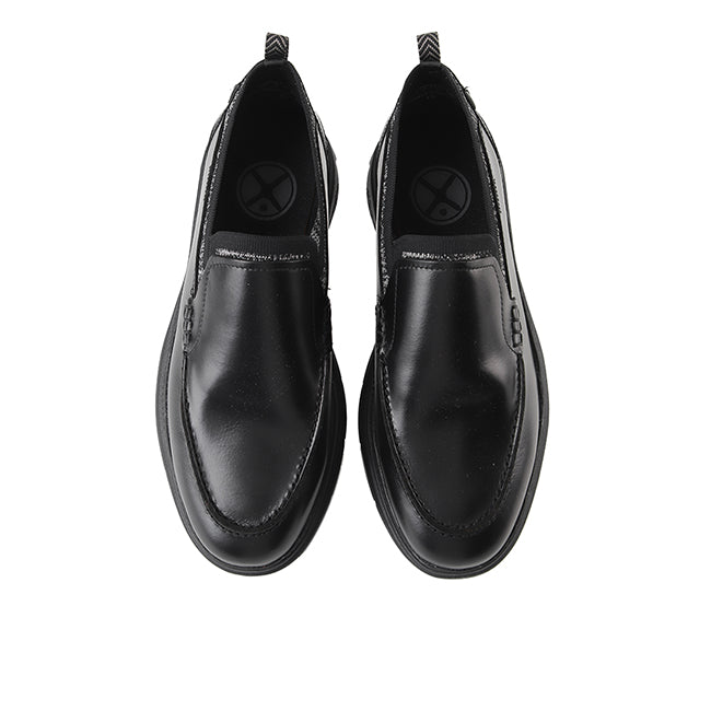 Hush Puppies Men Shoes Excel Loafer In Bold Black Leather