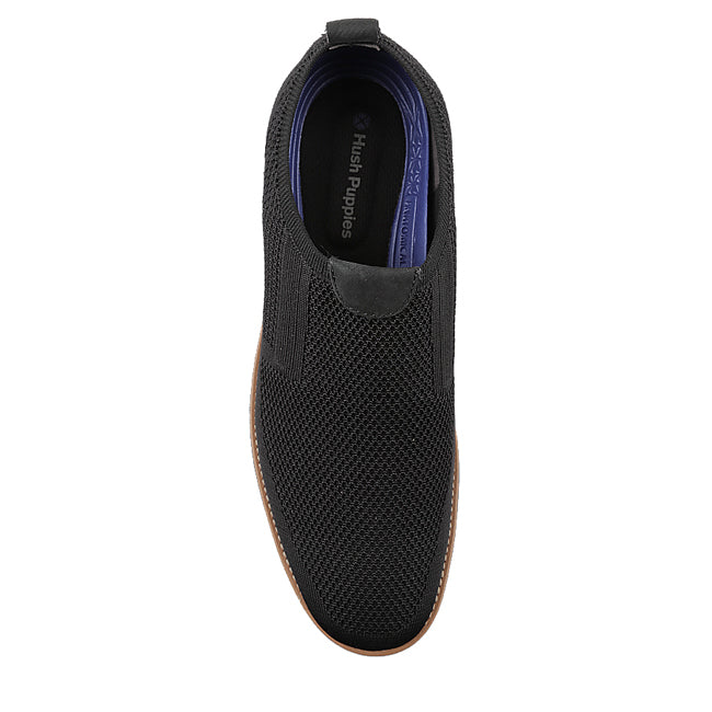 Hush Puppies Sepatu Slip On Pria Expert Mt Slipon In Black Knit