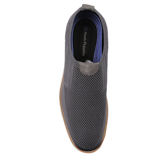 Hush Puppies Sepatu Slip On Pria Expert Mt Slipon In Dark Grey Knit