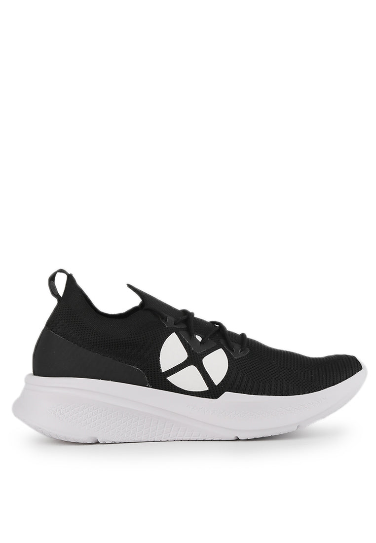 Hush Puppies Sepatu Sneaker Pria Spark Laceup In Bold Black Textile