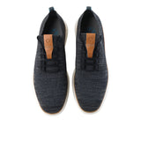 Hush Puppies Sepatu Sneaker Pria Advance Knit Laceup In Navy Blue Textile