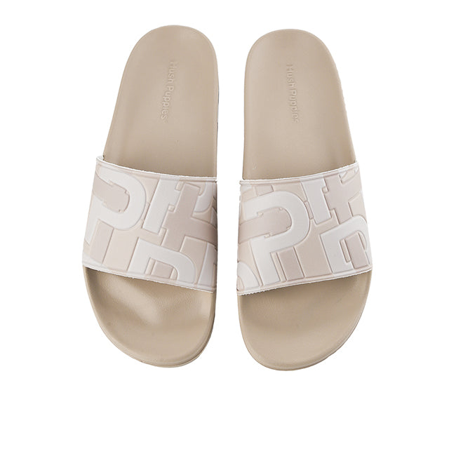 Hush Puppies Sandal Pria Slide Thanos Mono In Light Taupe