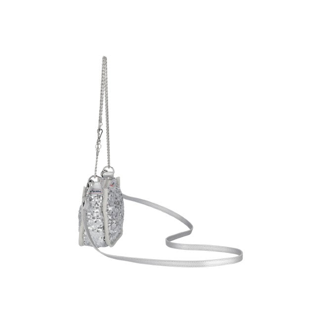 2Way Chain Mini Bag In Cosmic Silver