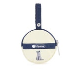 LeSportsac Unisex Pouch Mini Round Charm In Tropical Meow Cat Mrc