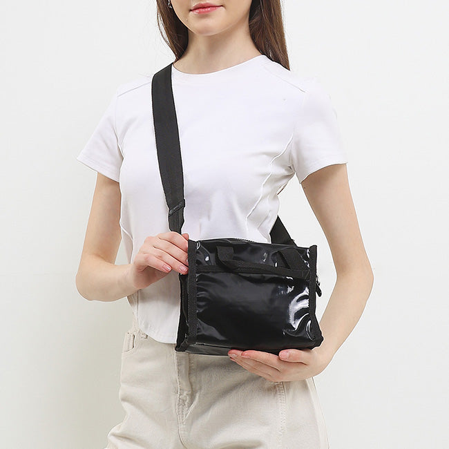 LeSportsac Unisex Bags E/W Shoulder Satchel In Black Shine