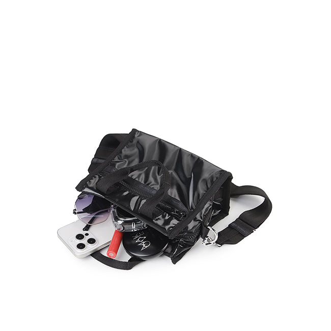LeSportsac Unisex Bags E/W Shoulder Satchel In Black Shine