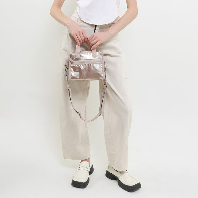 LeSportsac Unisex Bags E/W Shoulder Satchel In Rose Gold Shine