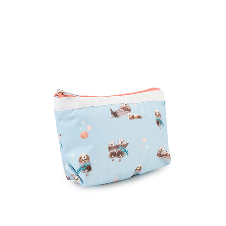 LeSportsac Unisex Pouch Small Sloan Cosmetic In Floating Sea Otters