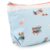 LeSportsac Unisex Pouch Small Sloan Cosmetic In Floating Sea Otters