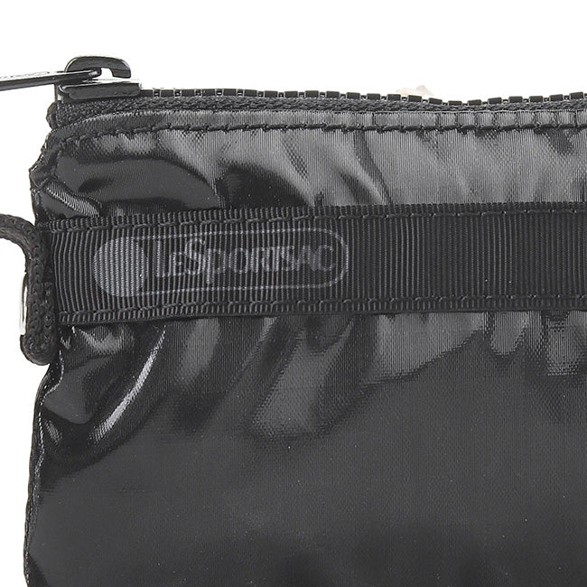 LeSportsac Unisex Wallet Zip Card Holder In Black Shine