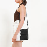 LeSportsac Tas Cross Body Unisex 3 Zip Crossbody In Recycled Black