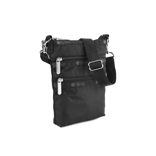 LeSportsac Tas Cross Body Unisex 3 Zip Crossbody In Recycled Black