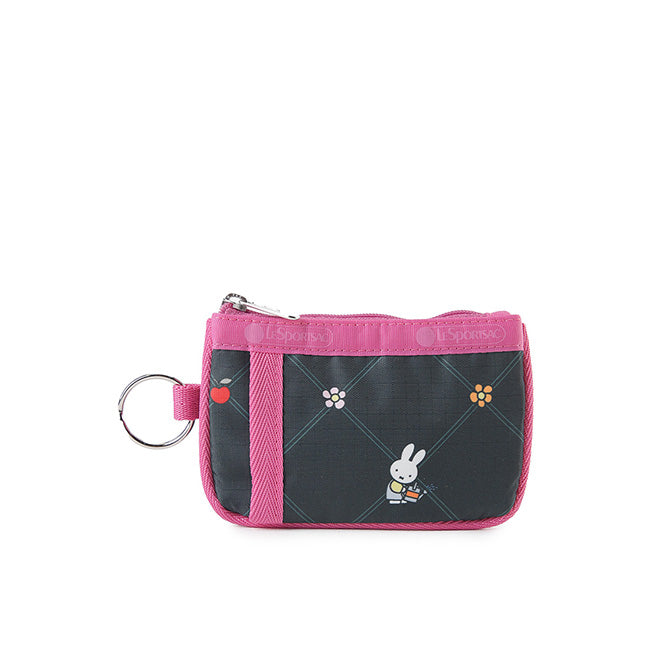 LeSportsac Unisex Wallet Key Card Holder In Miffy Orchard Green/Pink