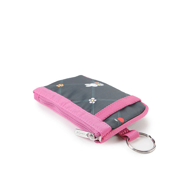 LeSportsac Unisex Wallet Key Card Holder In Miffy Orchard Green/Pink