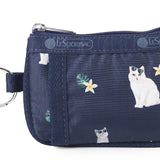 LeSportsac Unisex Wallet Key Card Holder In Tropical Meow Cat