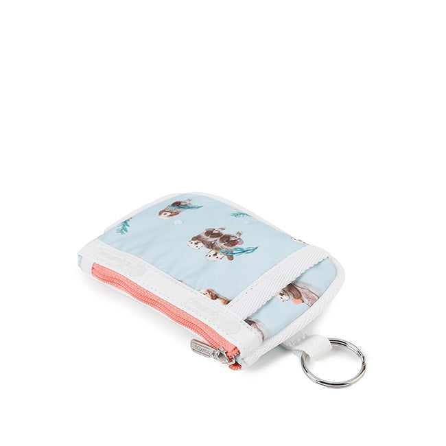 LeSportsac Unisex Wallet Key Card Holder In Floating Sea Otters