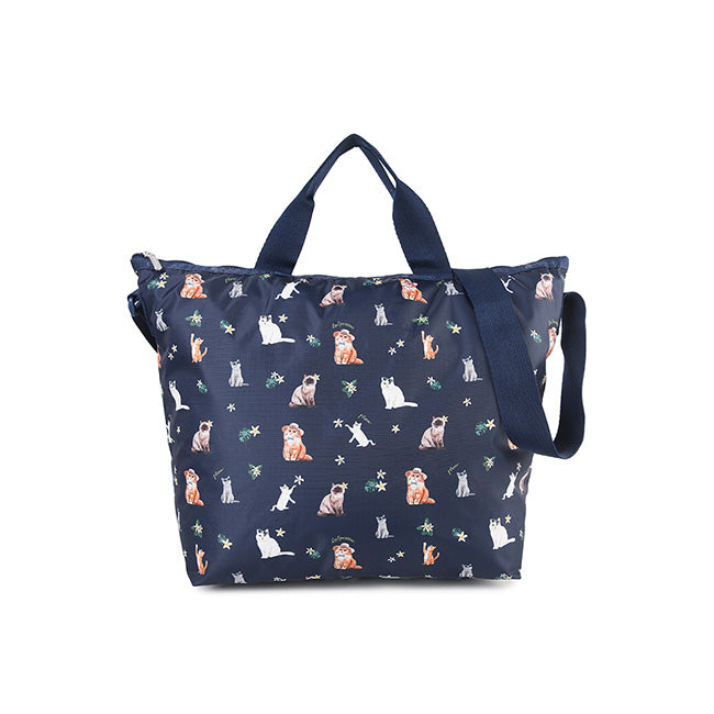 LeSportsac Unisex Bags Deluxe Easy Carry Tote In Tropical Meow Cat