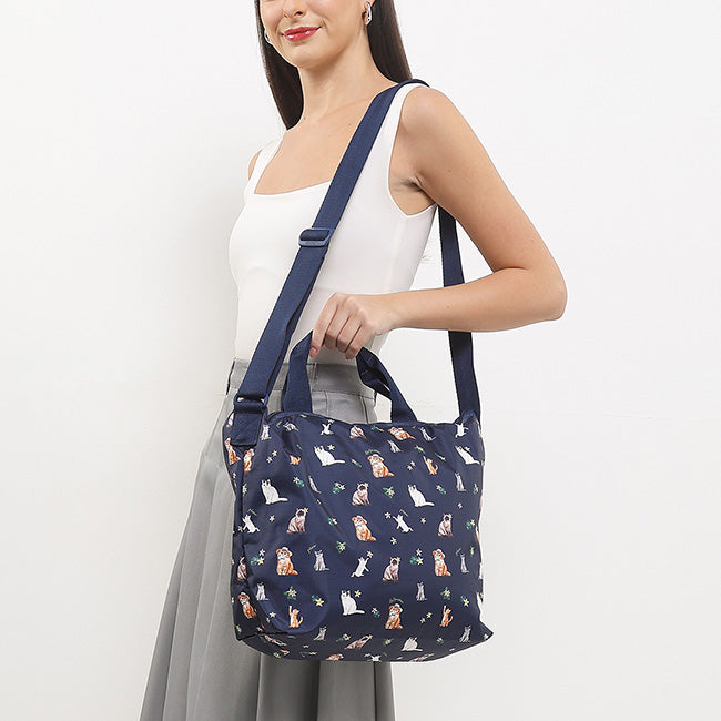 LeSportsac Unisex Bags Deluxe Easy Carry Tote In Tropical Meow Cat