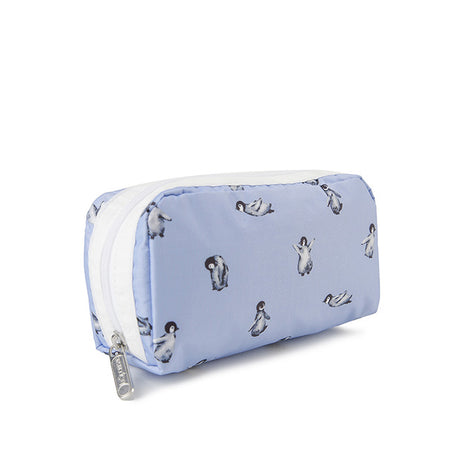 LeSportsac Unisex Pouch Rectangular Cosmetic In Petite Penguins White
