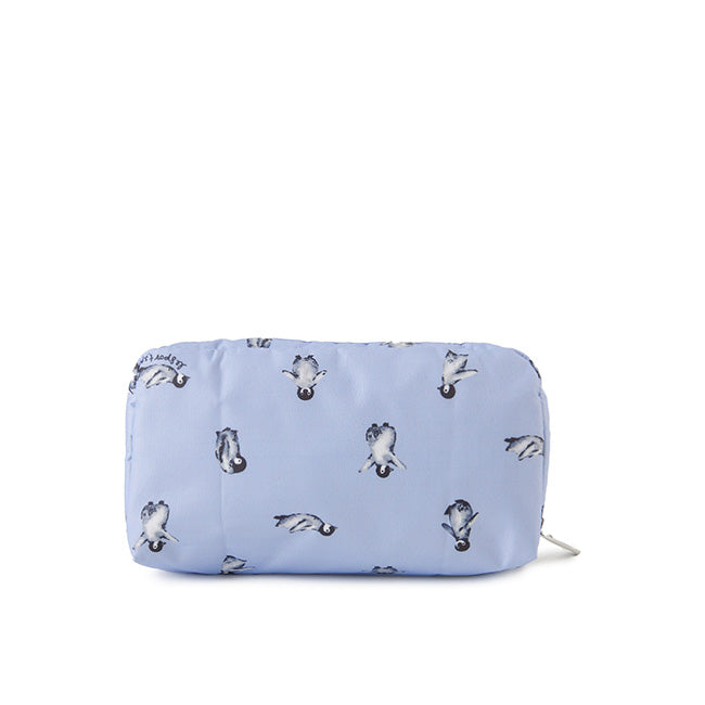 LeSportsac Unisex Pouch Rectangular Cosmetic In Petite Penguins White