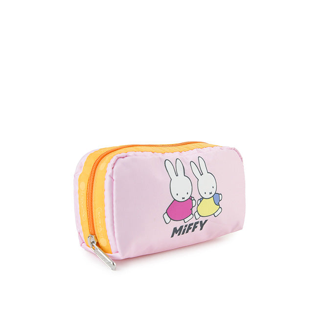 LeSportsac Unisex Pouch Rectangular Cosmetic In Miffy Pink Rect Cosm