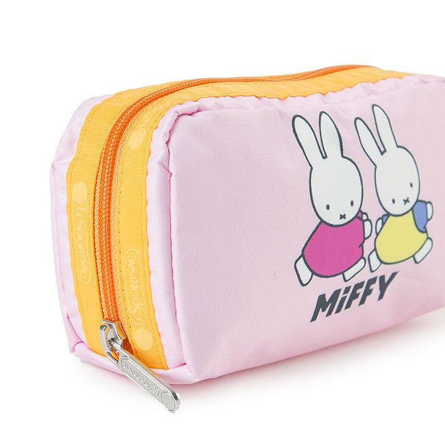 LeSportsac Unisex Pouch Rectangular Cosmetic In Miffy Pink Rect Cosm