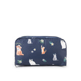 LeSportsac Unisex Pouch Rectangular Cosmetic In Tropical Meow Cat